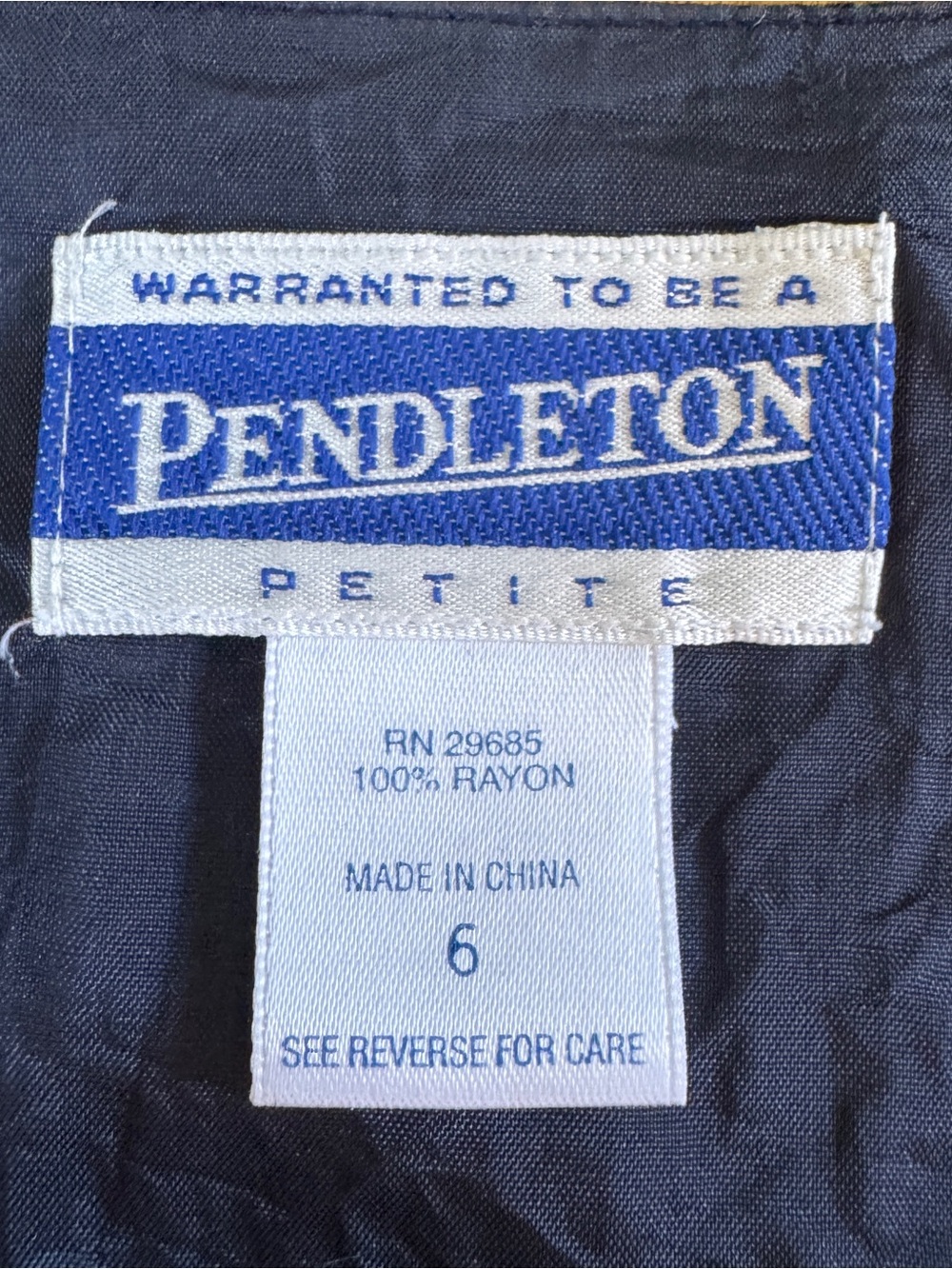 Pendleton 90s Paisley Vest 6P Vintage Fitted Button Front Dark Academia - Picture 5 of 9